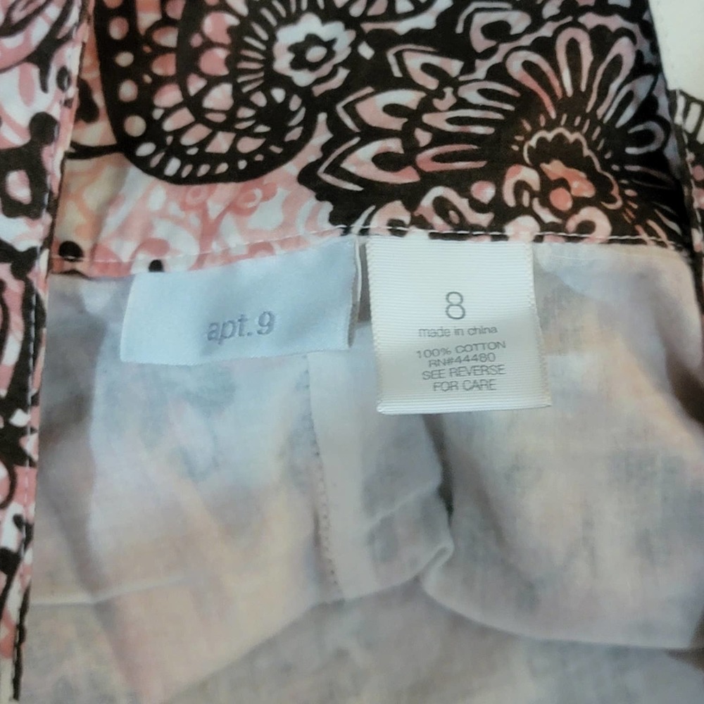 Apt. 9 Pink Boho Print Skirt Size 8 - Picture 4 of 4